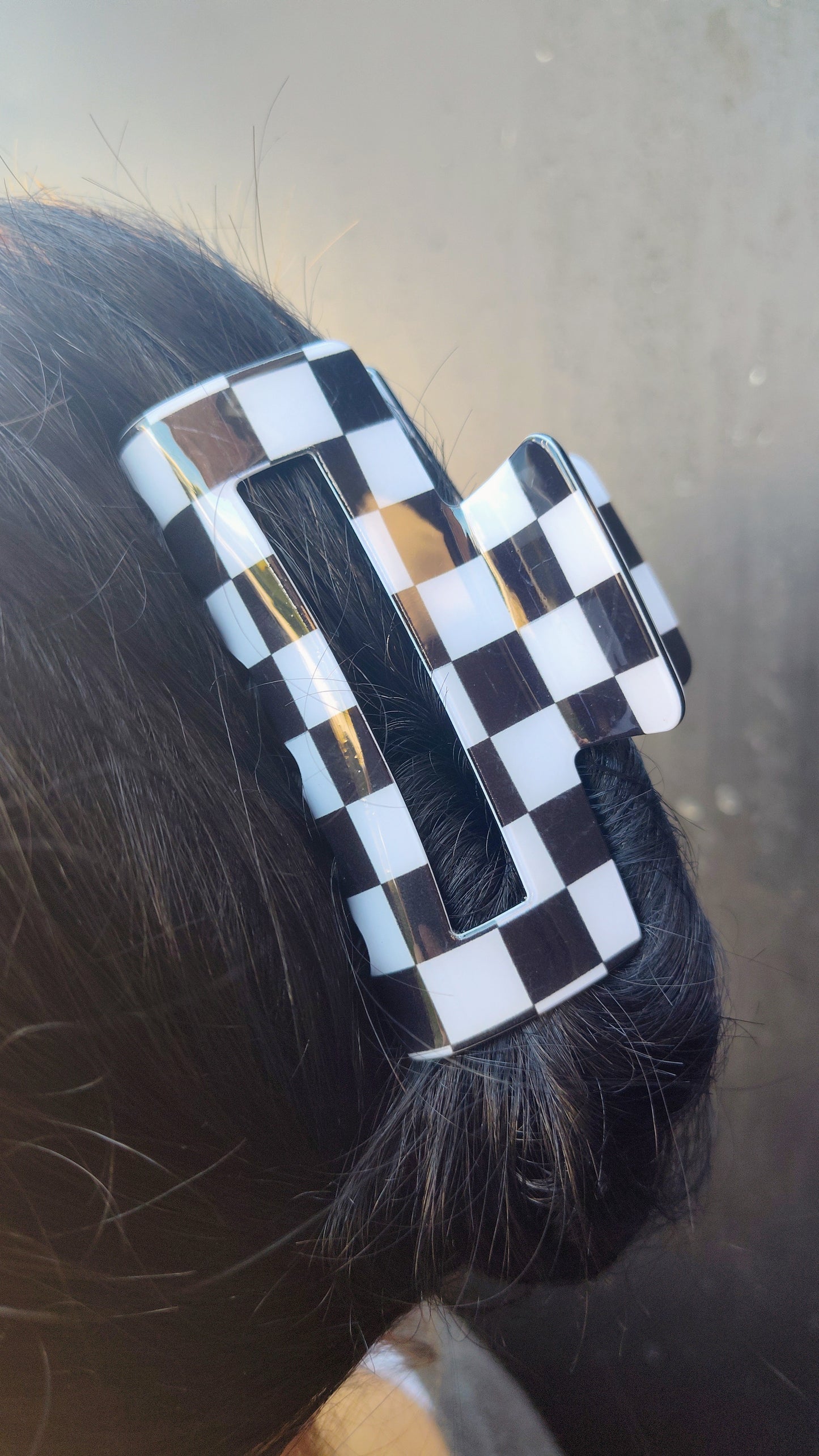 Checkered hairclips