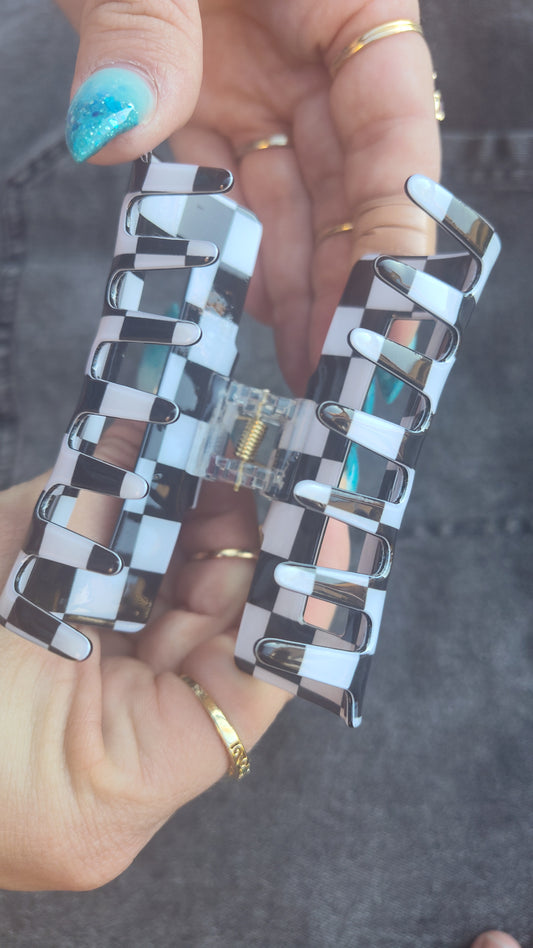 Checkered hairclips