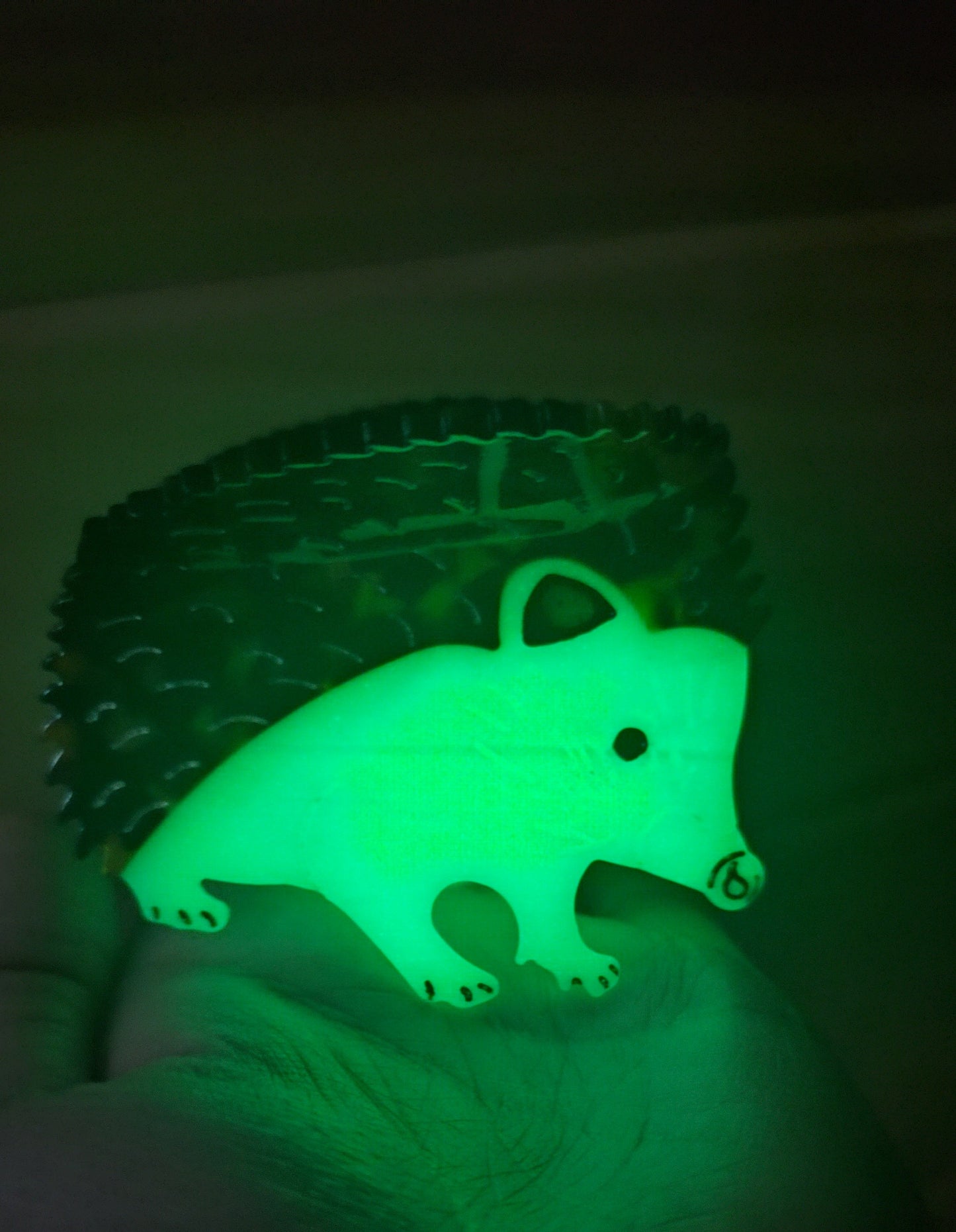 Unique porcupine hairclips glow in the dark