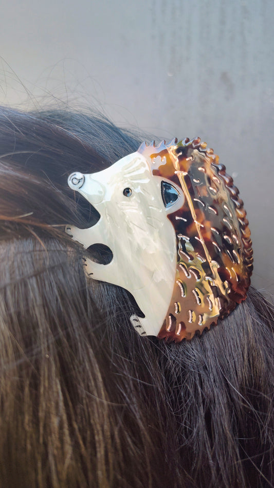Unique porcupine hairclips glow in the dark